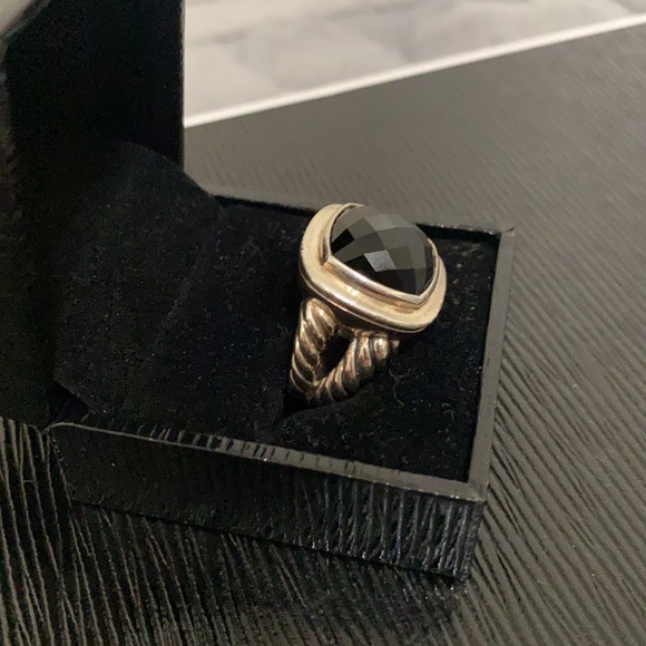 David Yurman black onyx ring- sterling - Picture 2 of 10
